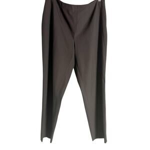 Piazza Sempione Sabina Brown Italian Zip Hem Wool Blend Trouser Pants Size 12
